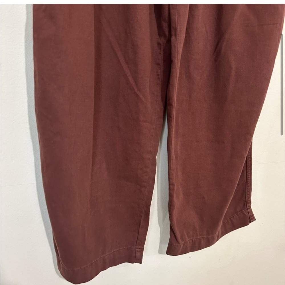 Free People Brown High Waist Wide Leg Loose Fit Abby Chino Pants SIZE 10 - Picture 4 of 8